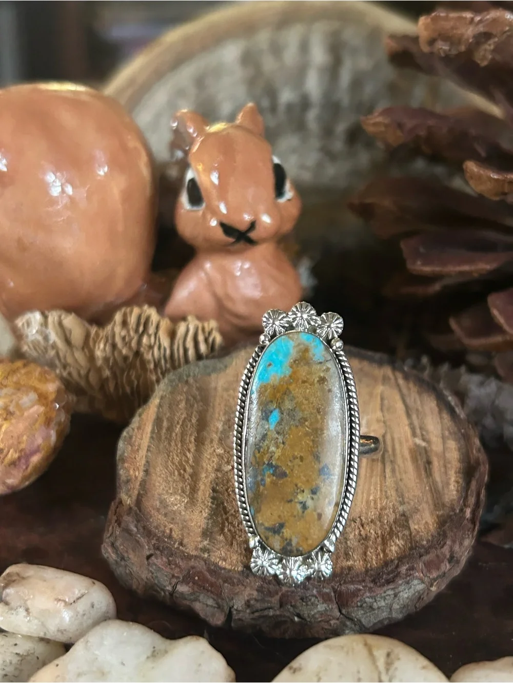 925 Sterling perfect for either or Fabulous Fox turquoise ring